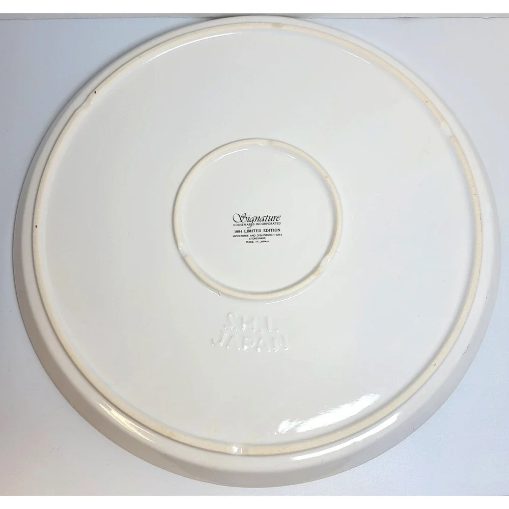 VTG 1994 Limited‎ Edition Japan Santa Seasons Greetings Stoneware Christmas Tray